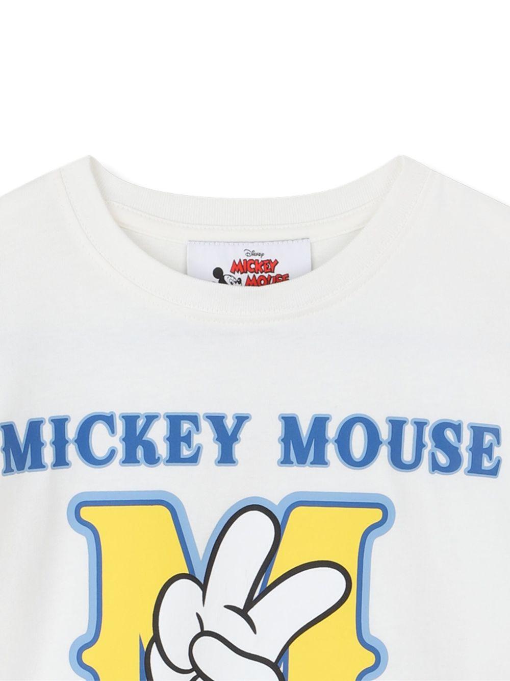 T-shirt per bambino Marc Jacobs Kids x Disney Mickey Mouse bianca con stampa con logo frontale - Rubino Kids