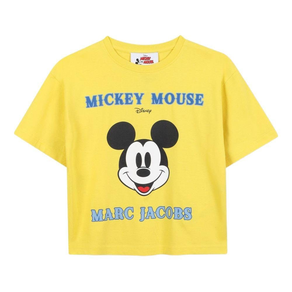 T-shirt per bambino Marc Jacobs Kids x Disney Mickey Mouse gialla con stampa grafica - Rubino Kids