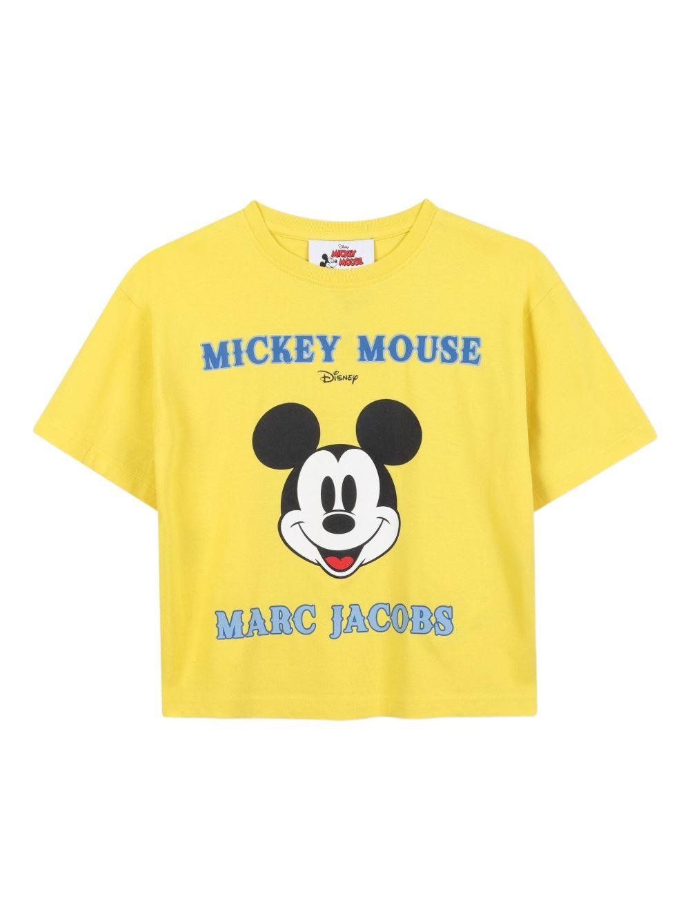 T-shirt per bambino Marc Jacobs Kids x Disney Mickey Mouse gialla con stampa grafica - Rubino Kids