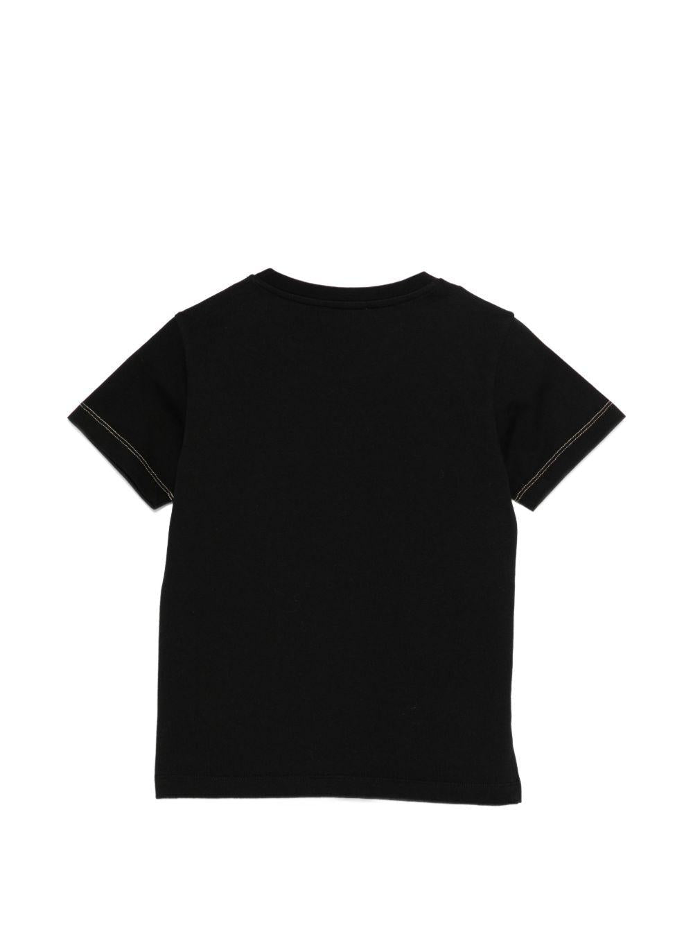 T-shirt per bambino Missoni Kids nera con logo sul davanti - Rubino Kids