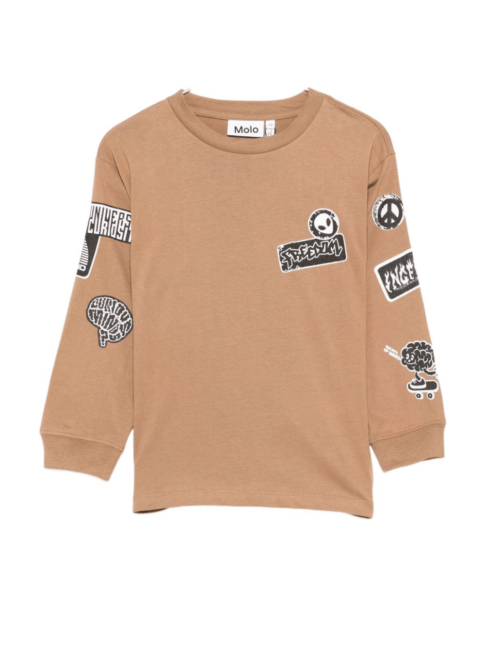 T-shirt per bambino Molo beige con applicazioni all - over - Rubino Kids