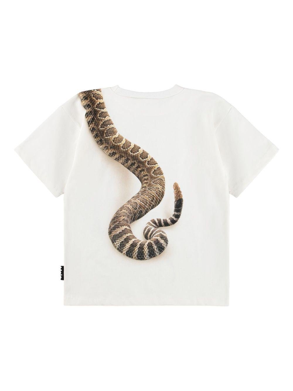 T-shirt per bambino Molo bianca con stampa serpente - Rubino Kids