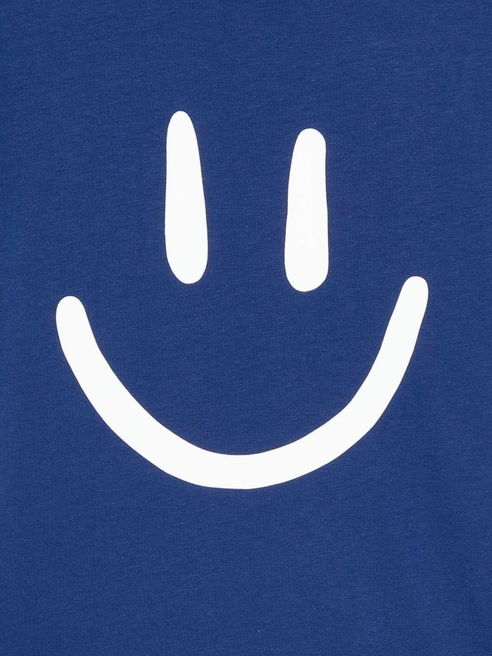 T-shirt per bambino Molo blu con stampa faccina sorridente - Rubino Kids