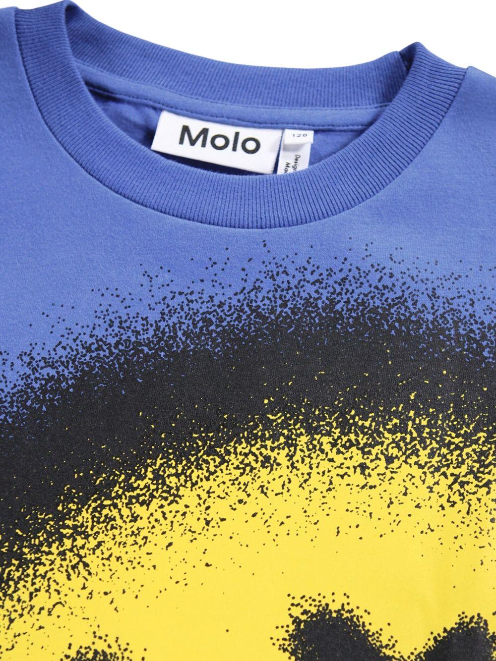 T-shirt per bambino Molo blu con stampa grafica smiley - Rubino Kids
