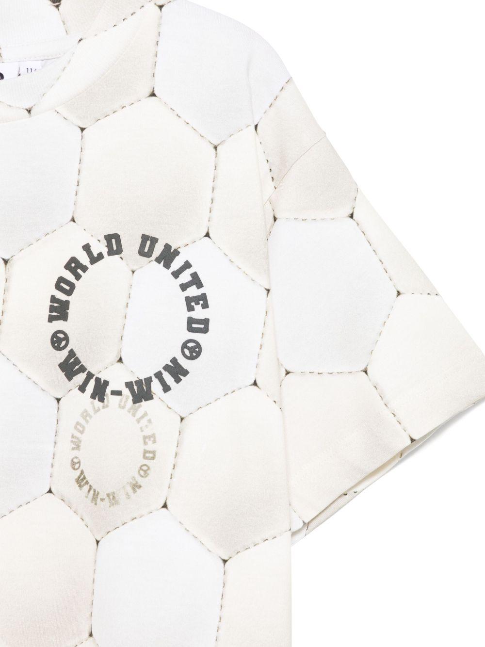 T-shirt per bambino Molo Riley beige con stampa all - over - Rubino Kids