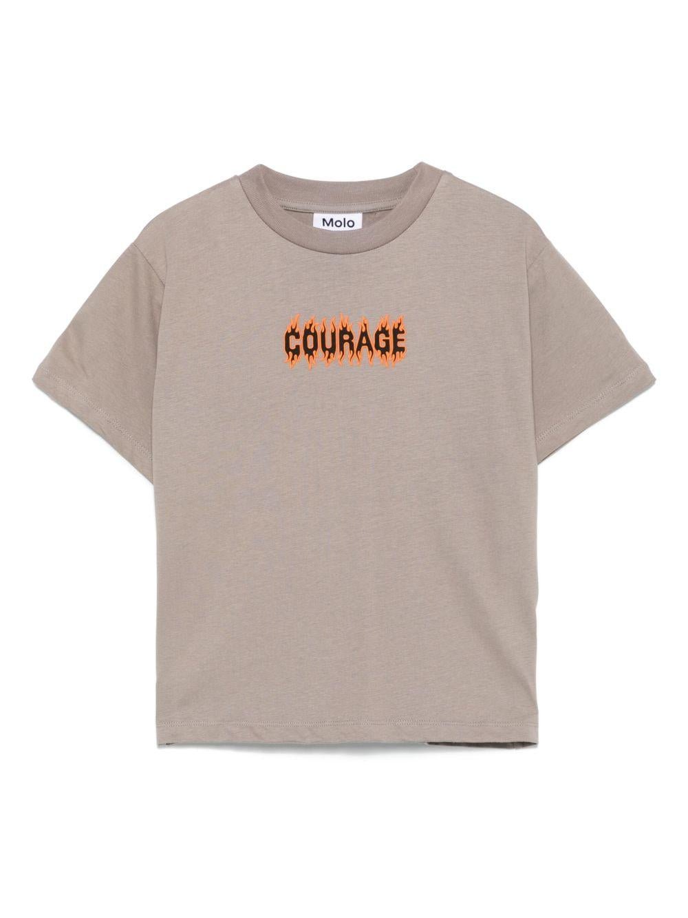 T-shirt per bambino Molo Rodney beige con dettagli applicati - Rubino Kids