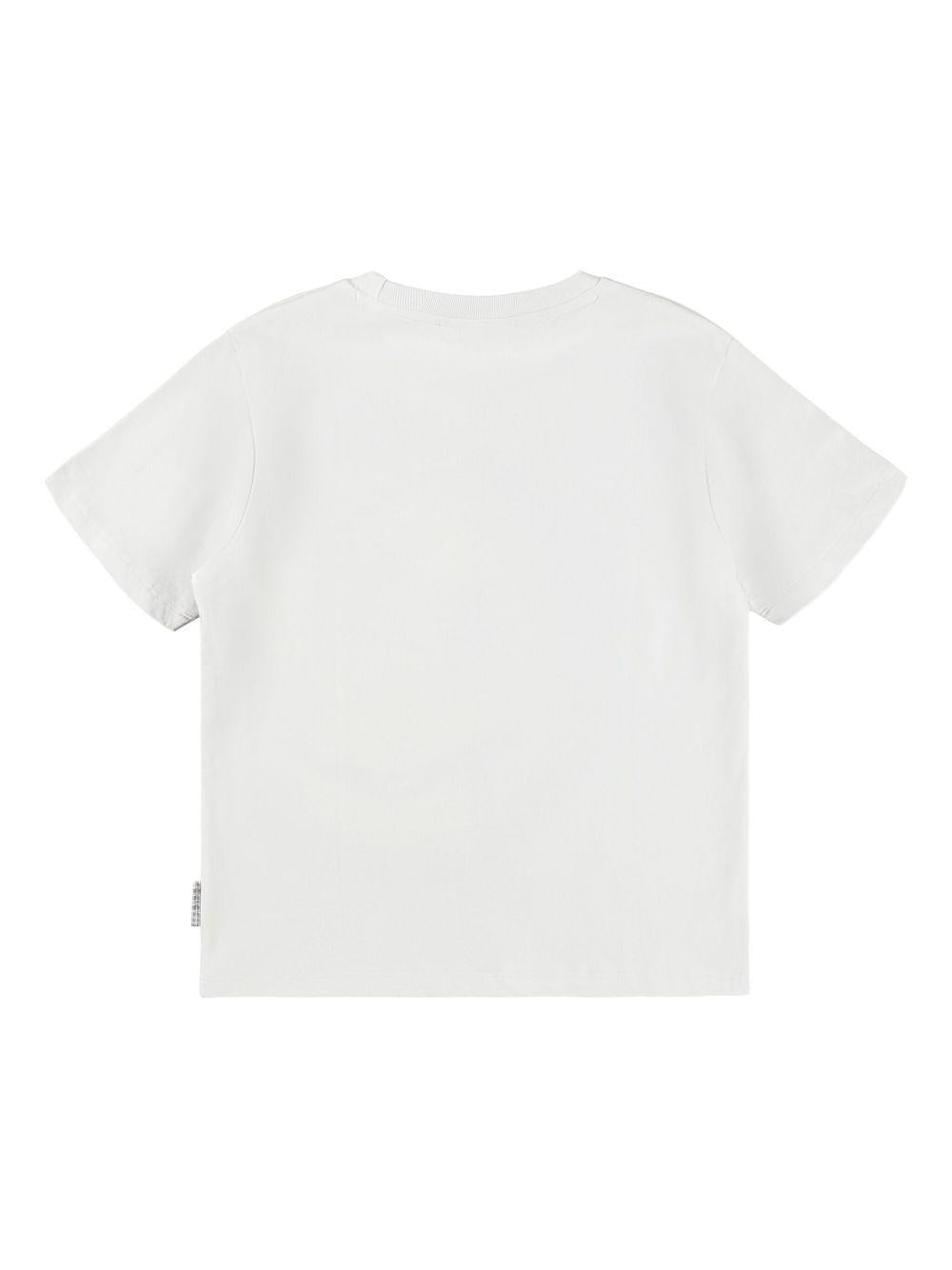 T-shirt per bambino Molo Rodney bianco con stampa sul davanti - Rubino Kids