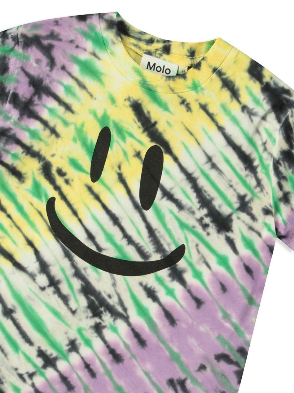 T-shirt per bambino Molo Roxo multicolore con stampa tie dye - Rubino Kids