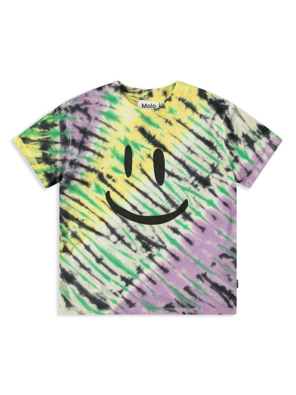 T-shirt per bambino Molo Roxo multicolore con stampa tie dye - Rubino Kids