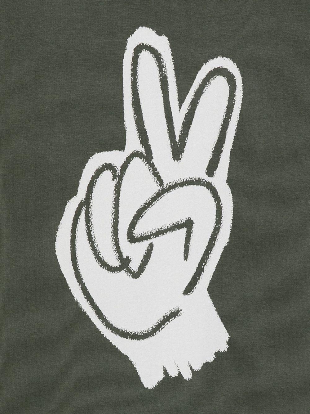 T-shirt per bambino Molo verde con simbolo della pace - Rubino Kids