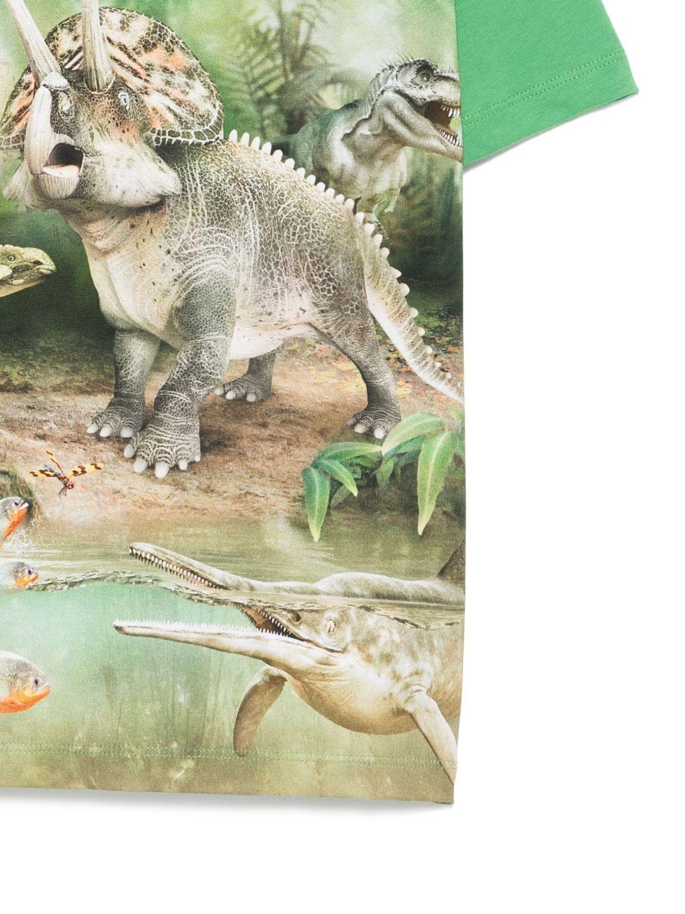 T-shirt per bambino Molo verde con stampa grafica - Rubino Kids