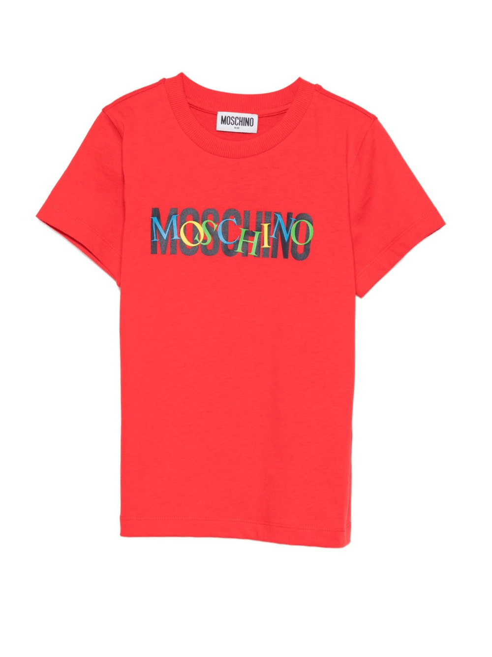 T-shirt per bambino Moschino Kids rosso con stampa grafica - Rubino Kids
