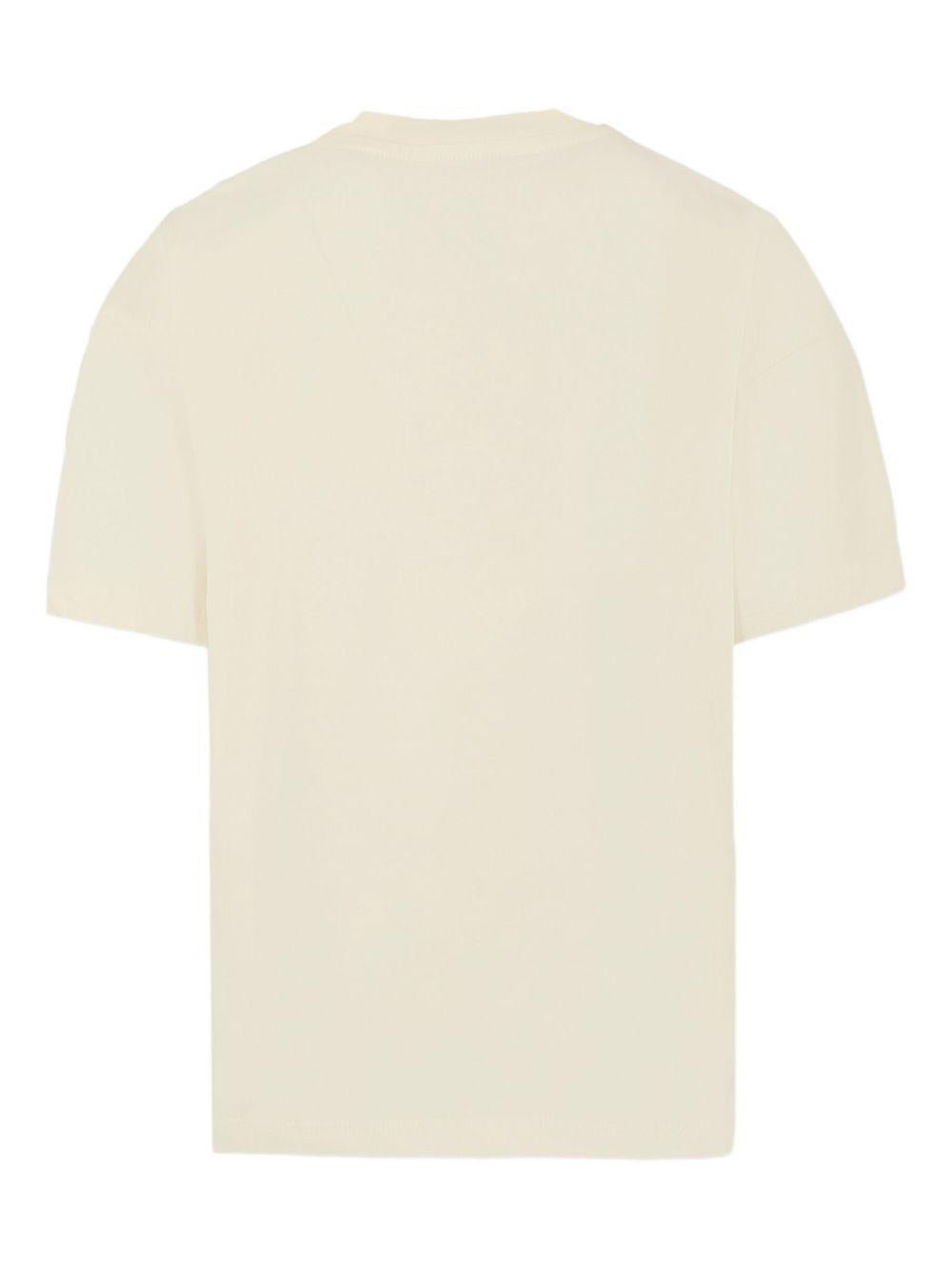 T-shirt per bambino MSGM Kids beige con stampa grafica gatto - Rubino Kids