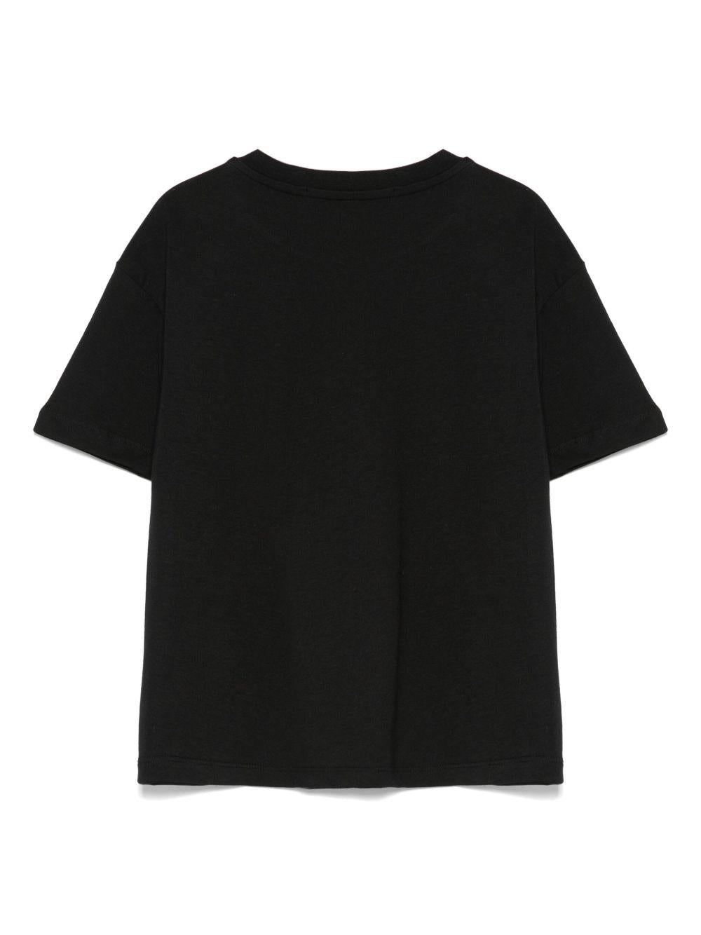 T-shirt per bambino MSGM Kids nero con stampa logo - Rubino Kids
