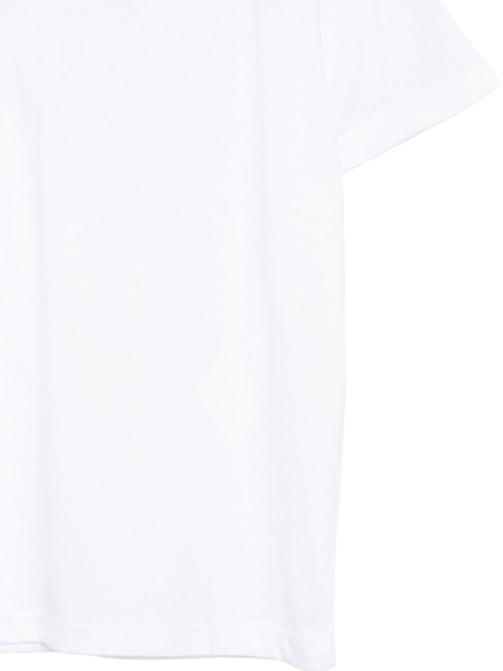 T-shirt per bambino Paolo Pecora Kids bianco con maniche corte - Rubino Kids