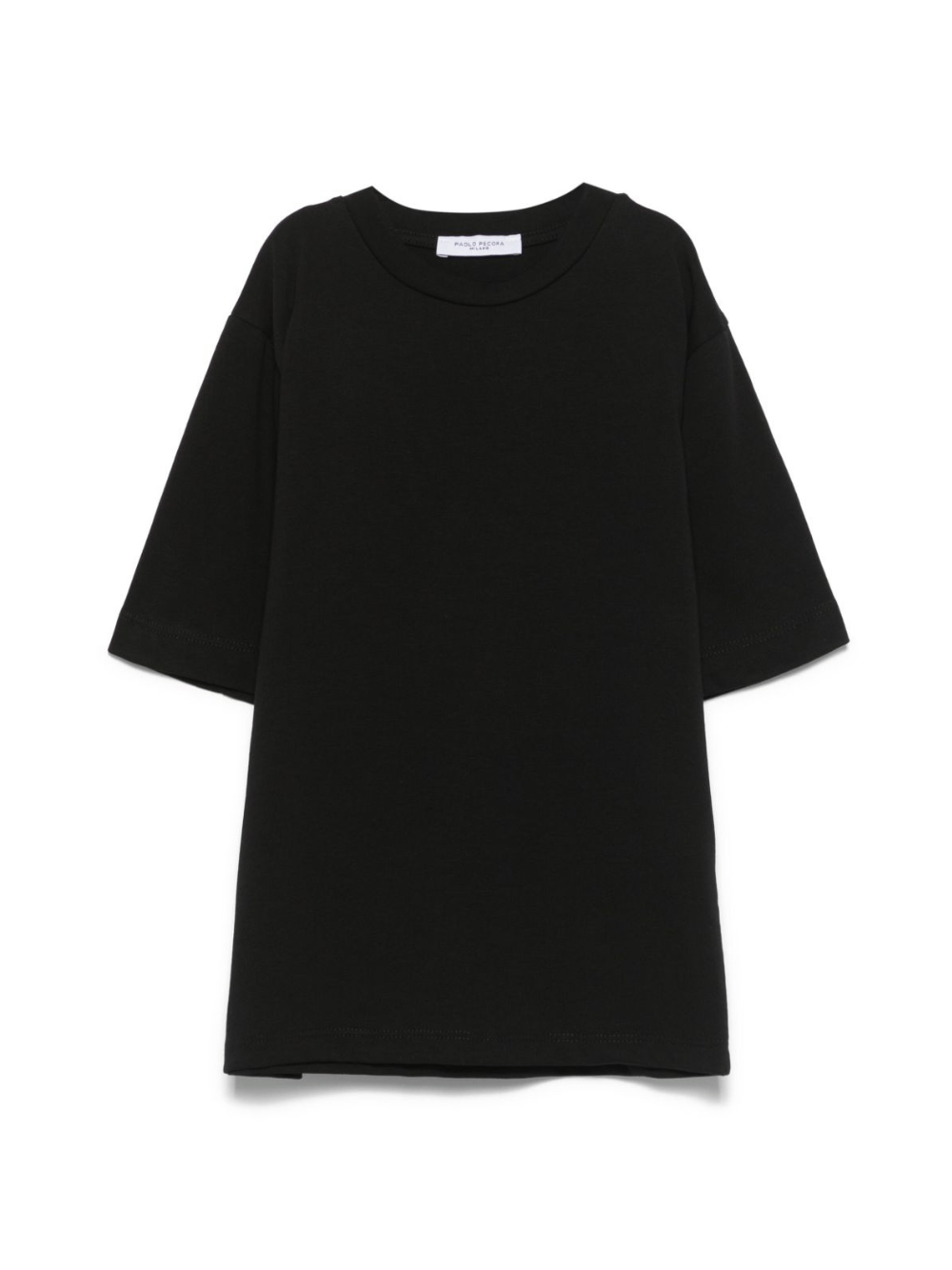 T-shirt per bambino Paolo Pecora Kids nero con logo sul retro - Rubino Kids