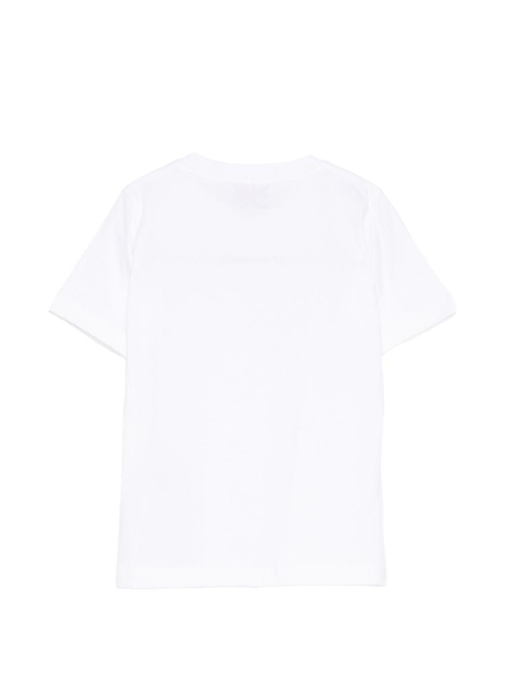 T-shirt per bambino Paul & Shark Kids bianca con logo dorato sul davanti - Rubino Kids