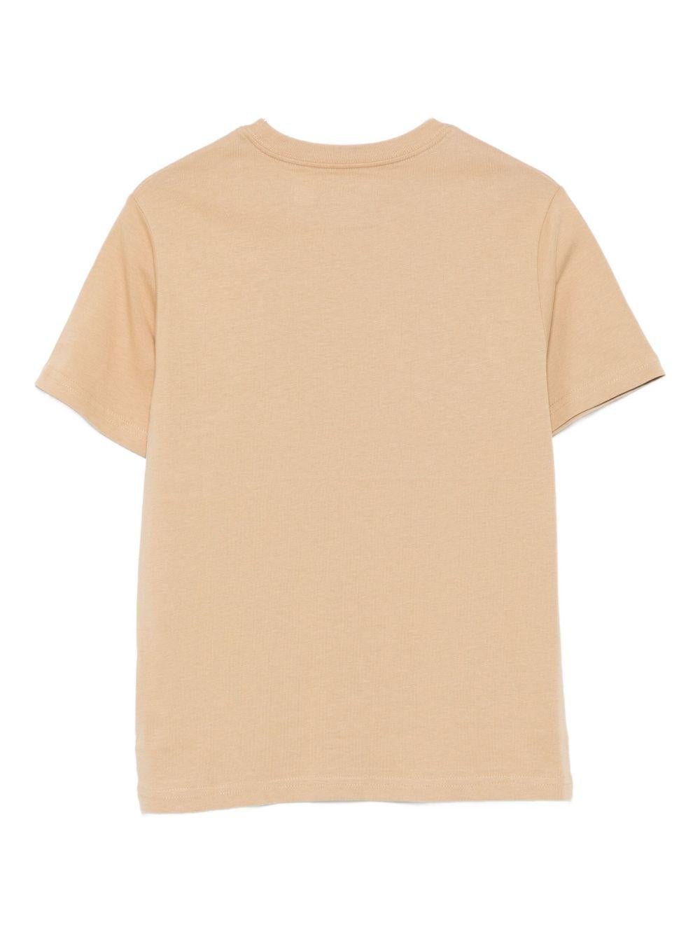 T-shirt per bambino Polo Ralph Lauren Kids beige con logo ricamato - Rubino Kids