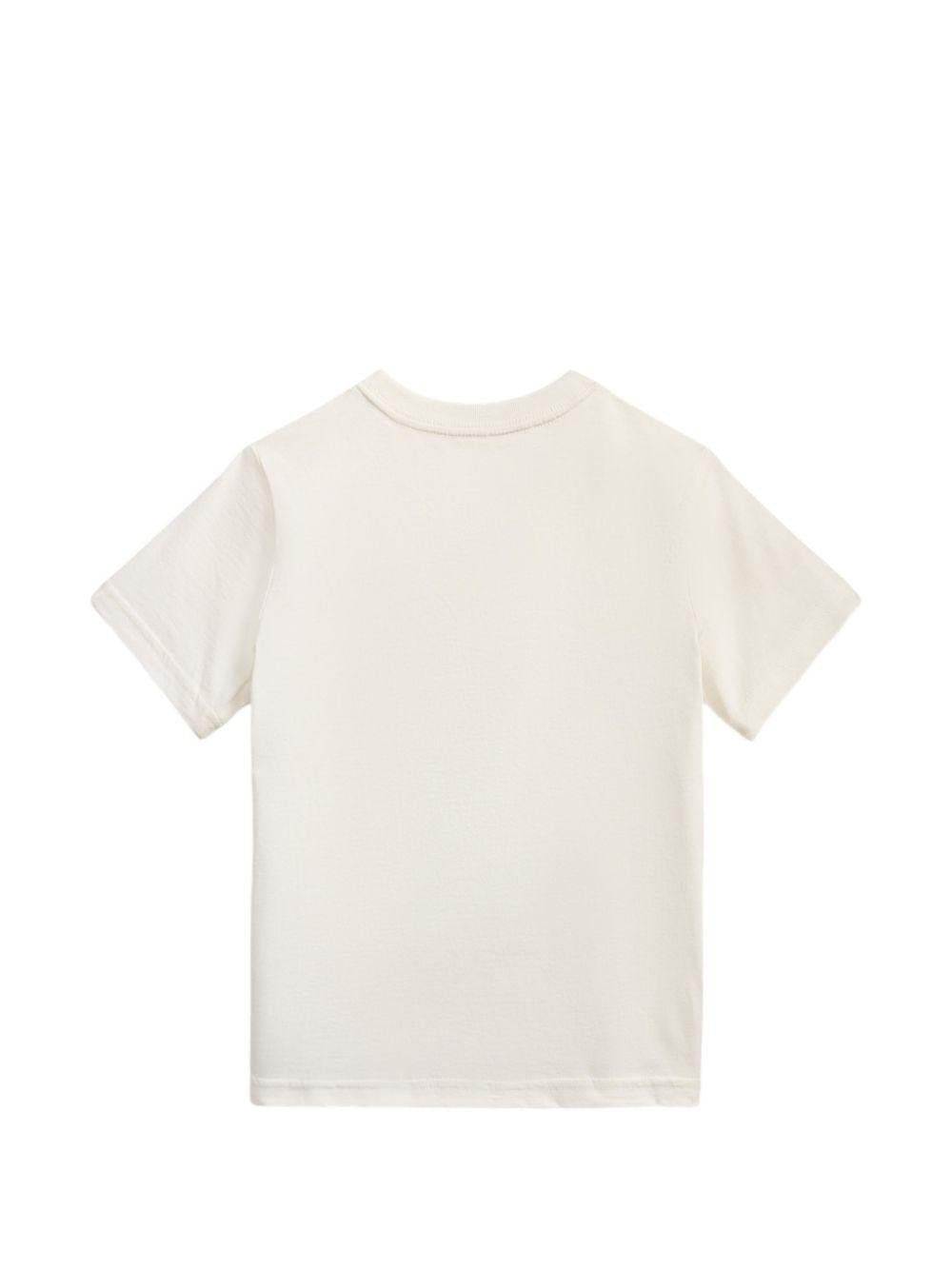 T-shirt per bambino Polo Ralph Lauren Kids bianca con stampa grafica Polo Bear - Rubino Kids