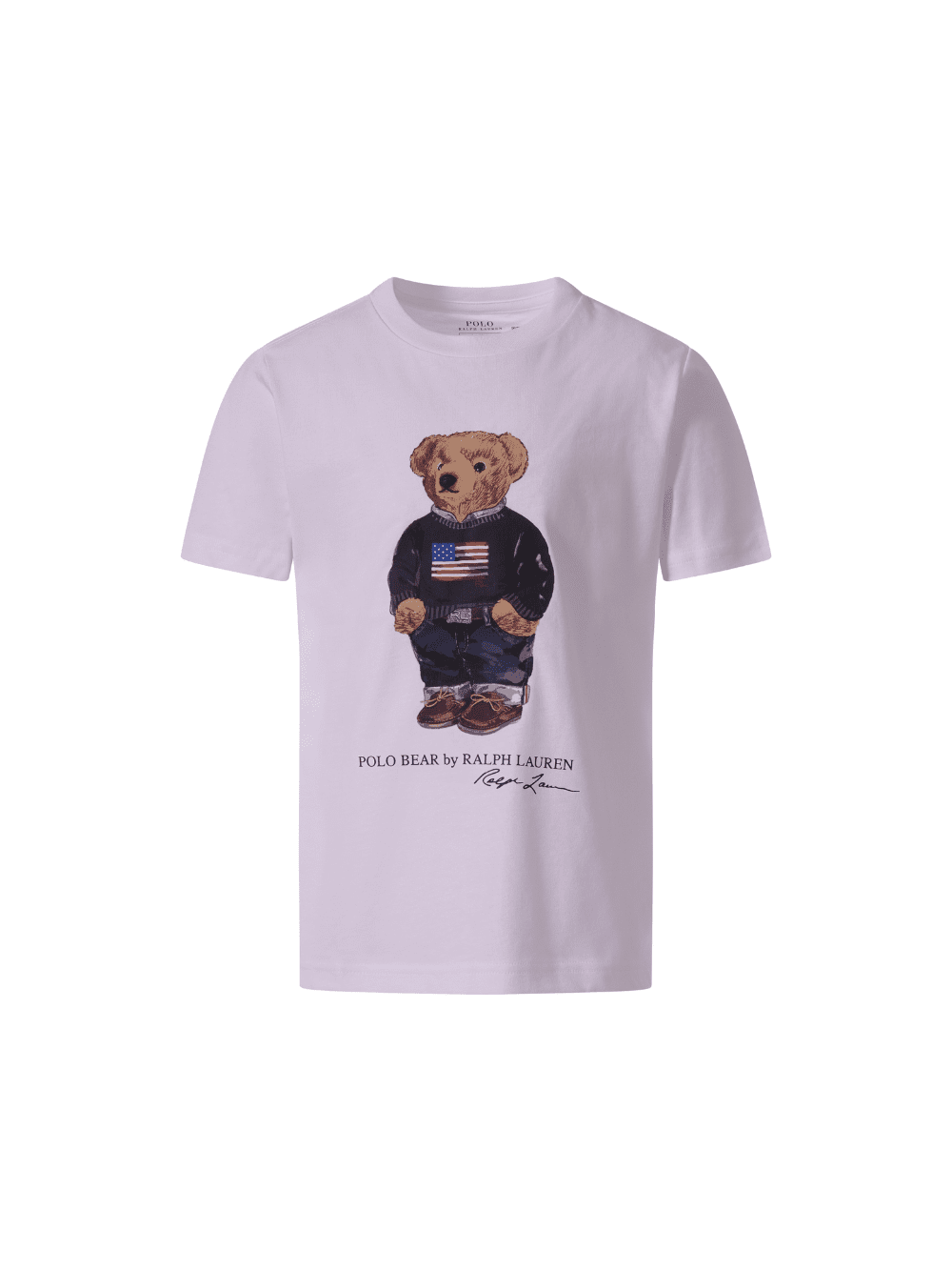 T-shirt per bambino POLO RALPH LAUREN KIDS Polo Bear bianco girocollo - Rubino Kids