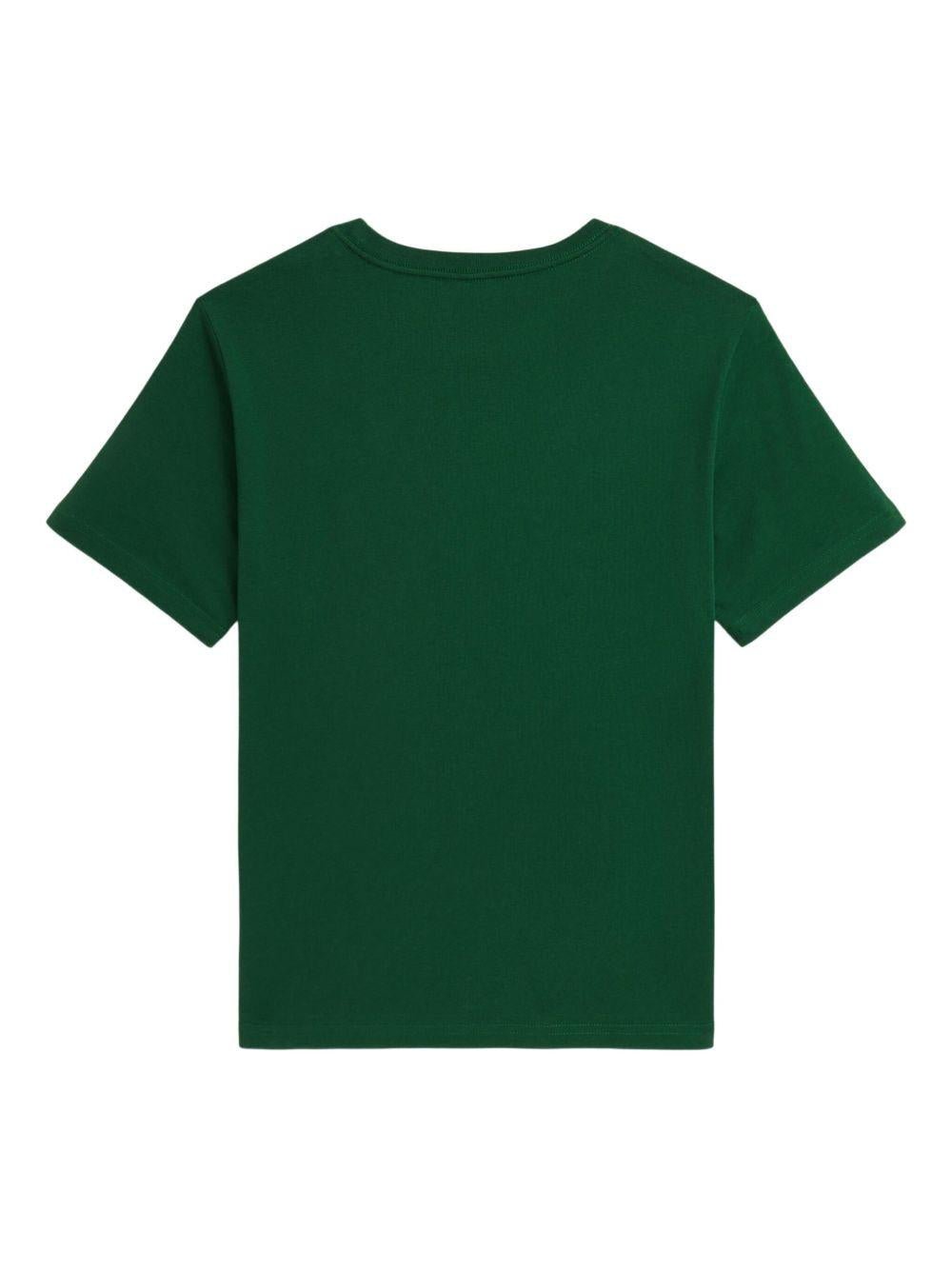T-shirt per bambino Ralph Lauren Kids verde con logo ricamato - Rubino Kids