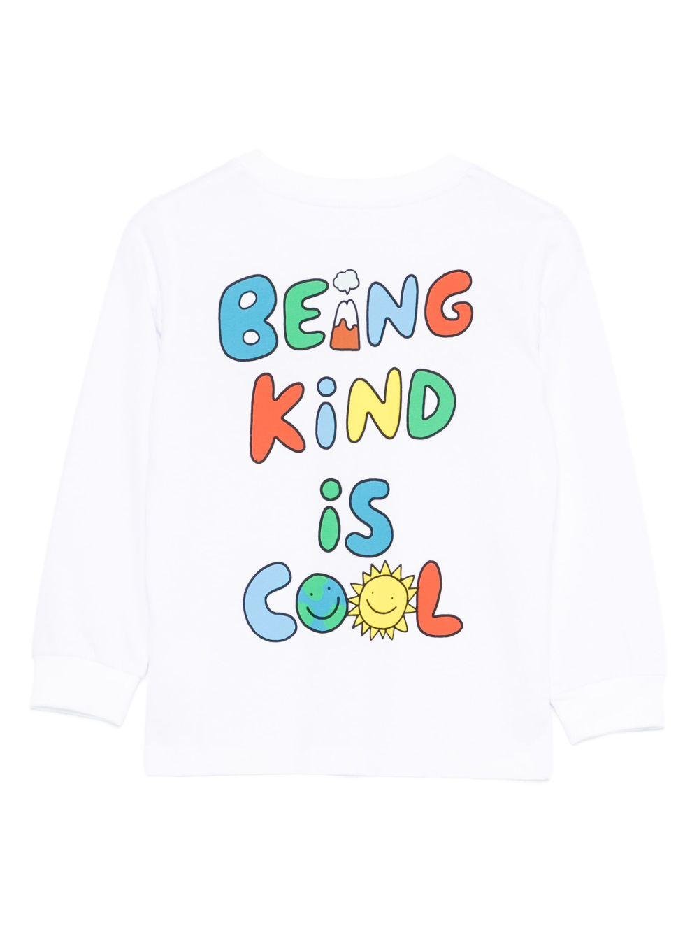 T-shirt per bambino Stella McCartney Kids bianco con stampa grafica - Rubino Kids