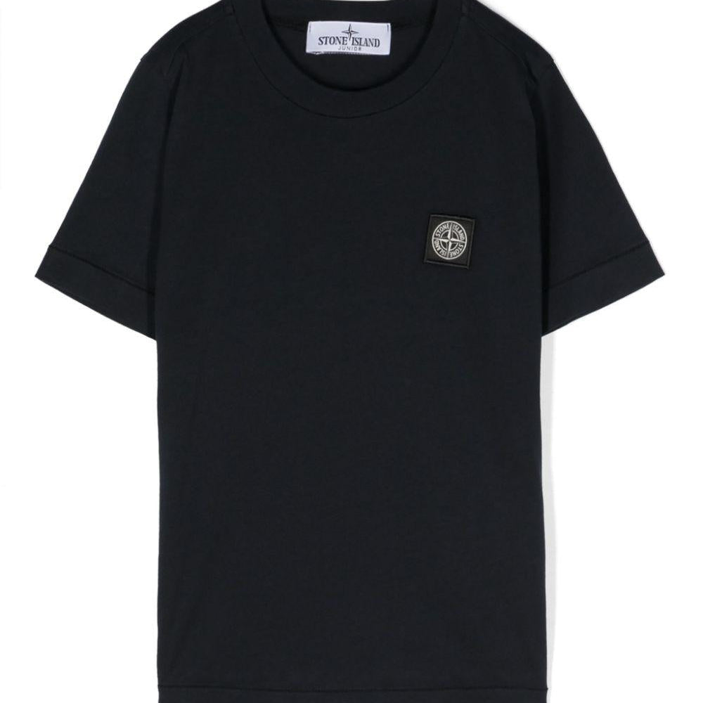 T-shirt per bambino Stone Island Junior blu con caratteristico motivo Compass - Rubino Kids