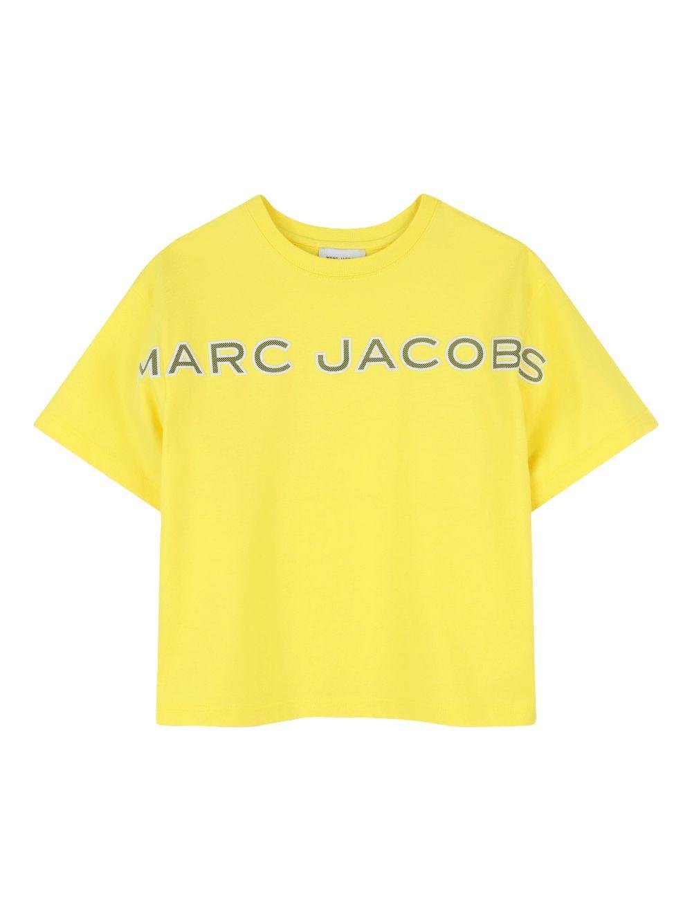 T-shirt per bambino The Marc Jacobs Kids gialla con stampa logo - Rubino Kids