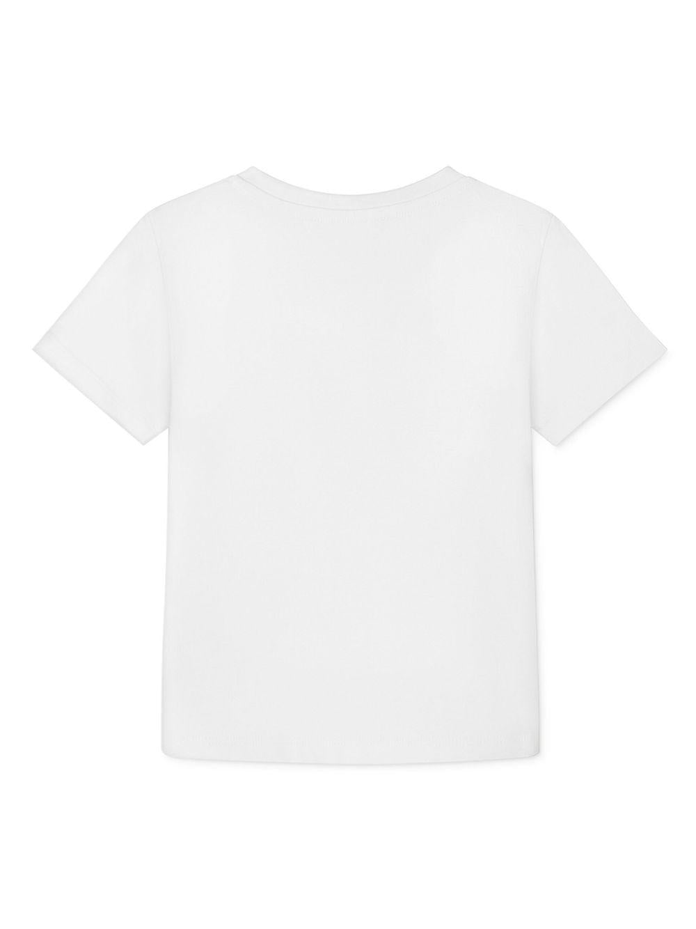 T-shirt per bambino Versace Kids bianco con logo color oro - Rubino Kids