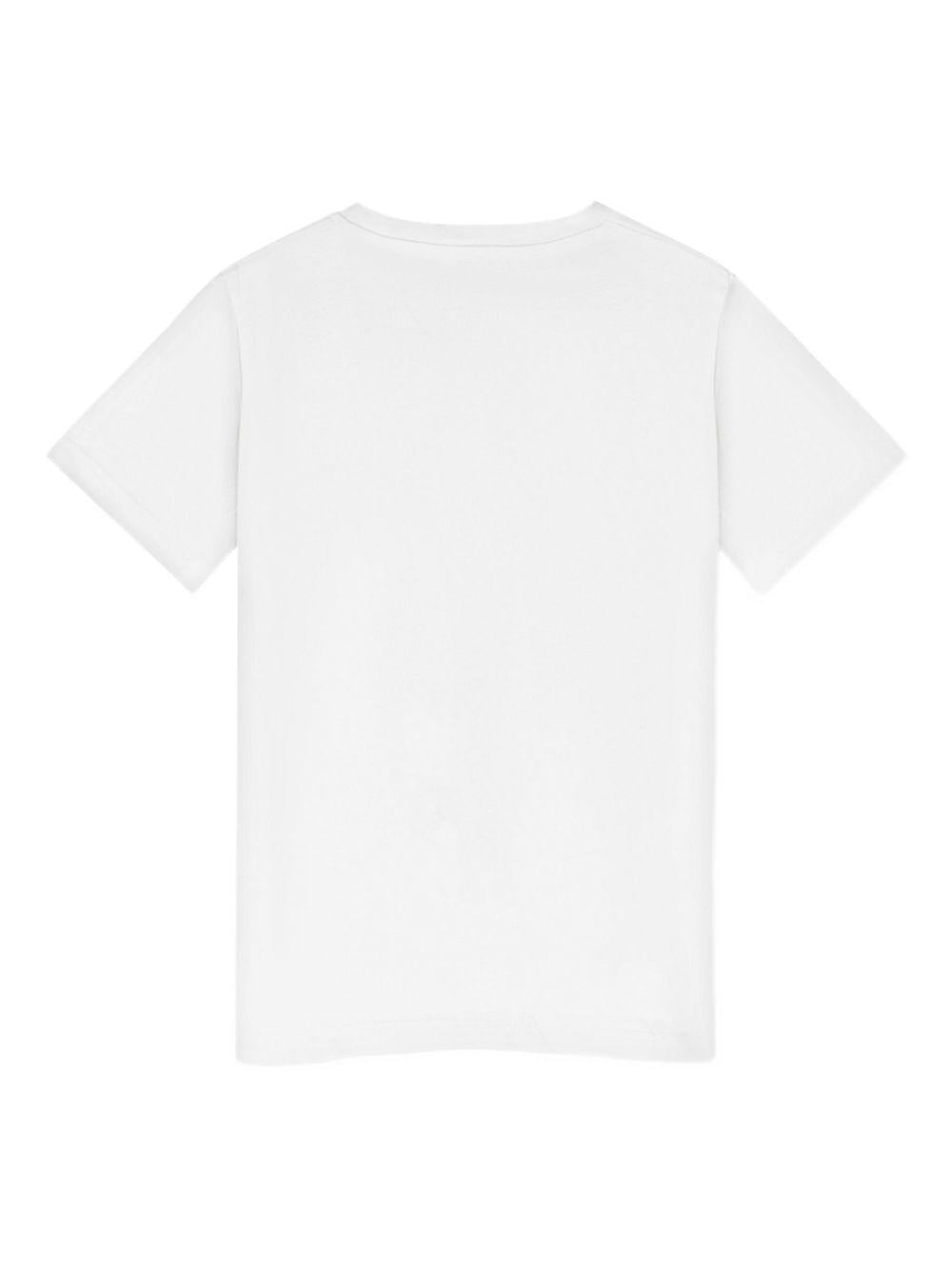 T-shirt per bambino Versace Kids bianco con stampa logo - Rubino Kids
