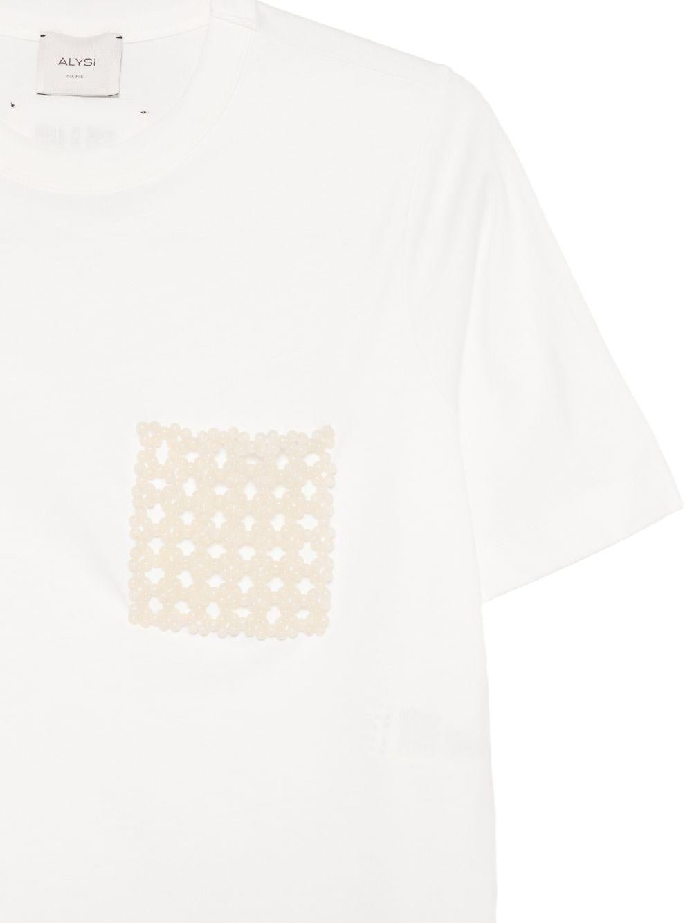 T-shirt per donna Alysi bianca con taschino - Rubino Kids