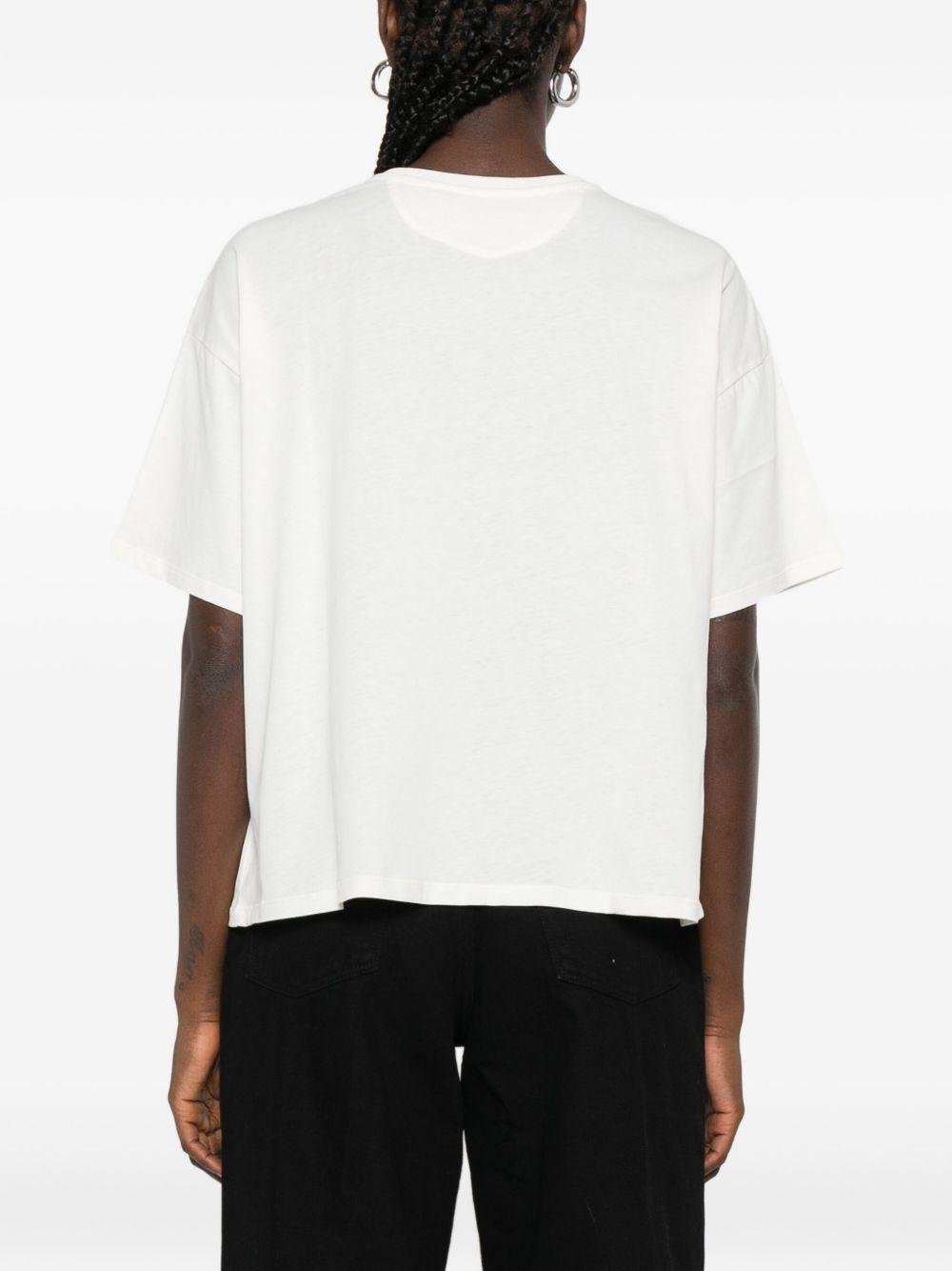 T-shirt per donna The New Society bianca con logo ricamato - Rubino Kids