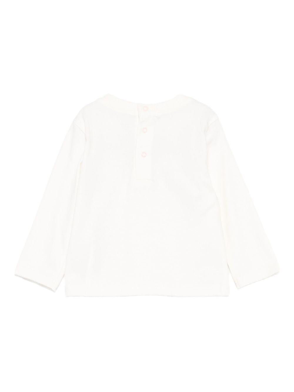 T-shirt per neonata Billieblush bianco con stampa in rilievo - Rubino Kids