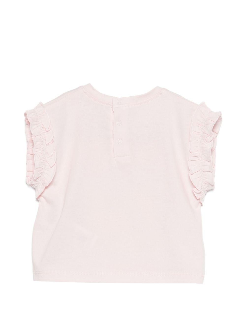 T-shirt per neonata Billieblush rosa con stampa grafica - Rubino Kids