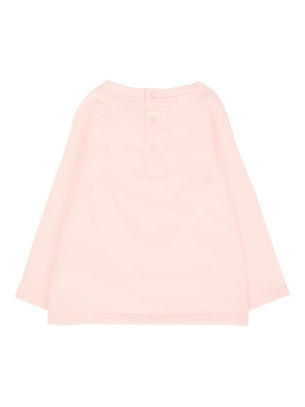 T-shirt per neonata Billieblush rosa con stampa in rilievo - Rubino Kids