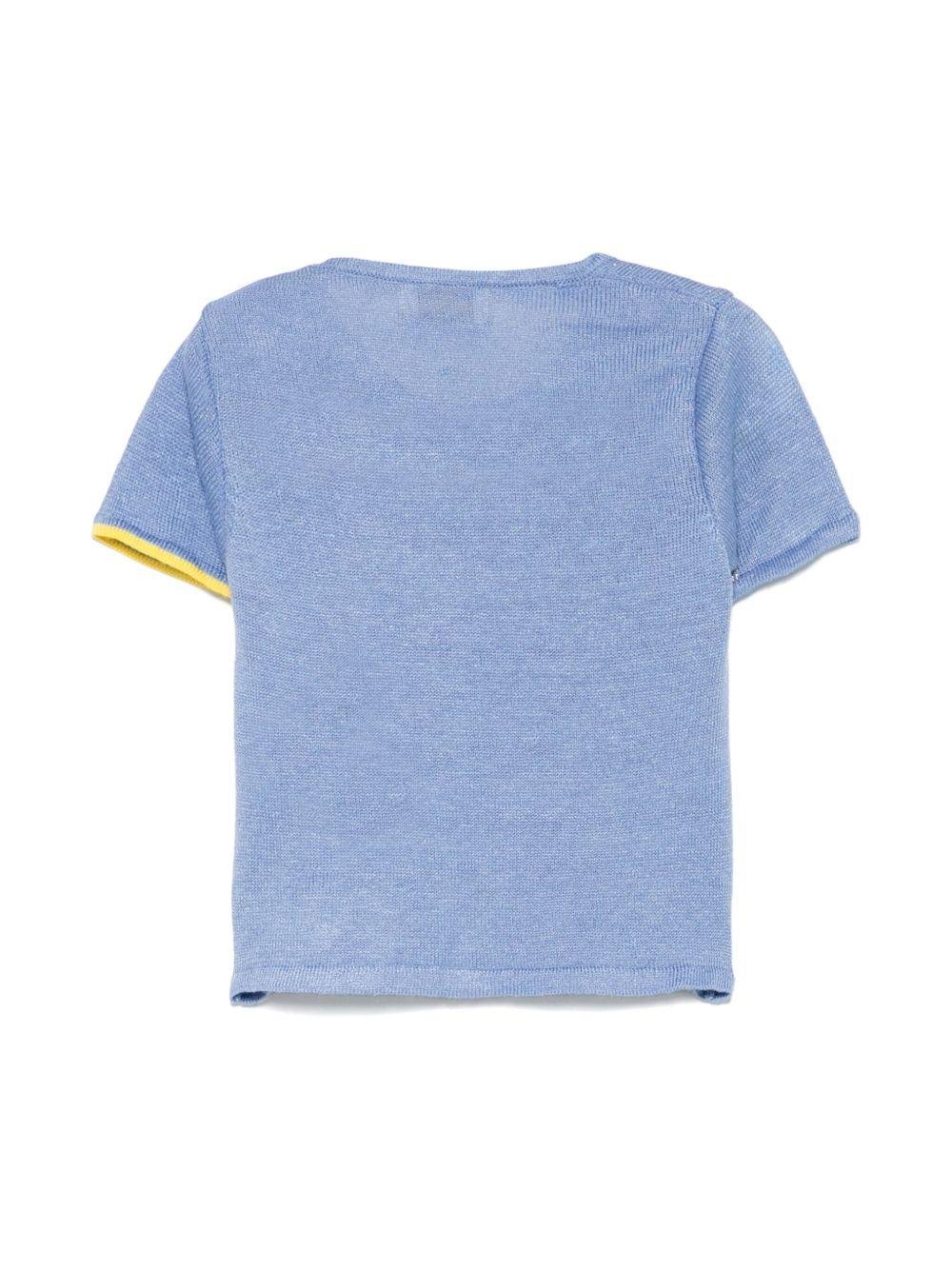 T-shirt per neonata Gensami kids azzurro in maglia - Rubino Kids
