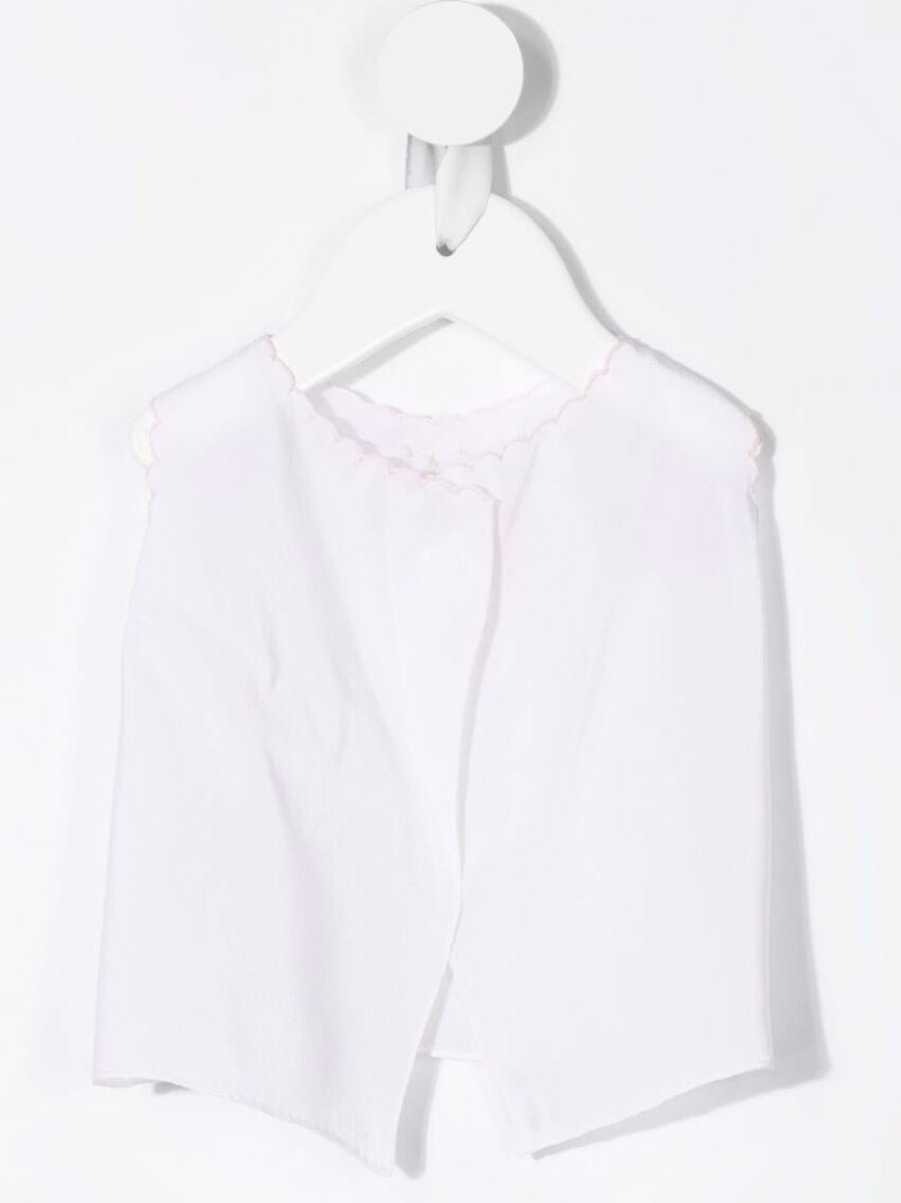 T-shirt per neonata Mariella Ferrari bianca con ricamo rosa - Rubino Kids