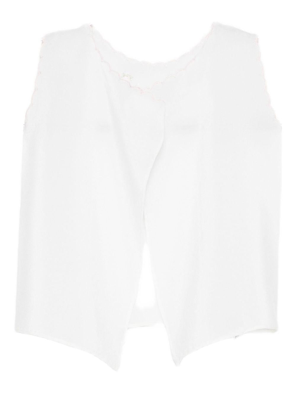 T-shirt per neonata Mariella Ferrari bianco con dettagli ricamati - Rubino Kids