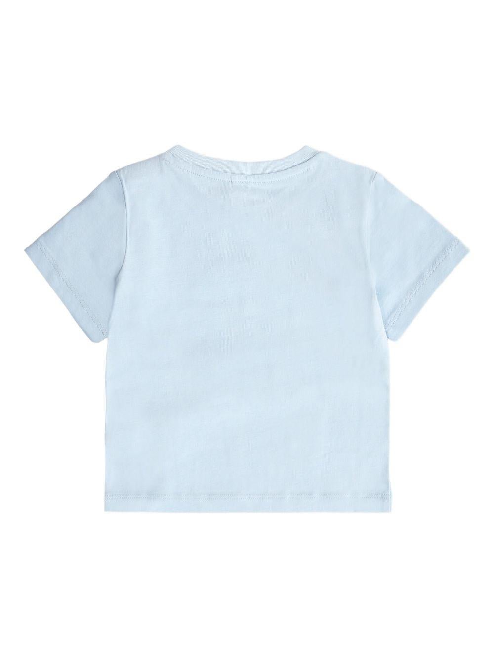 T-shirt per neonata Stella McCartney Kids azzurro con stampa grafica - Rubino Kids