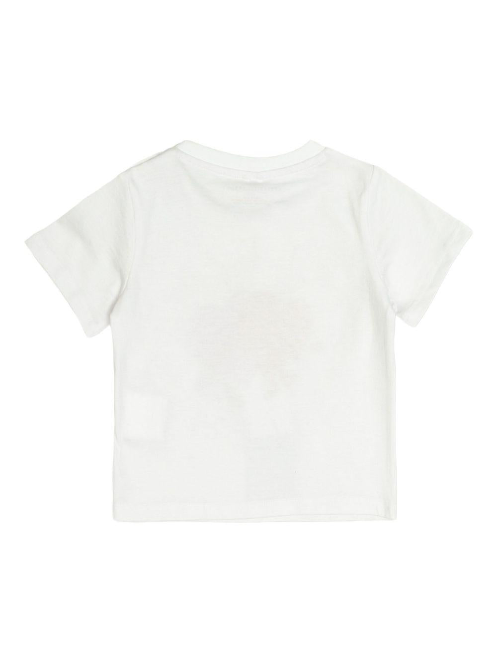 T-shirt per neonata Stella McCartney Kids bianco con stampa a cuore - Rubino Kids