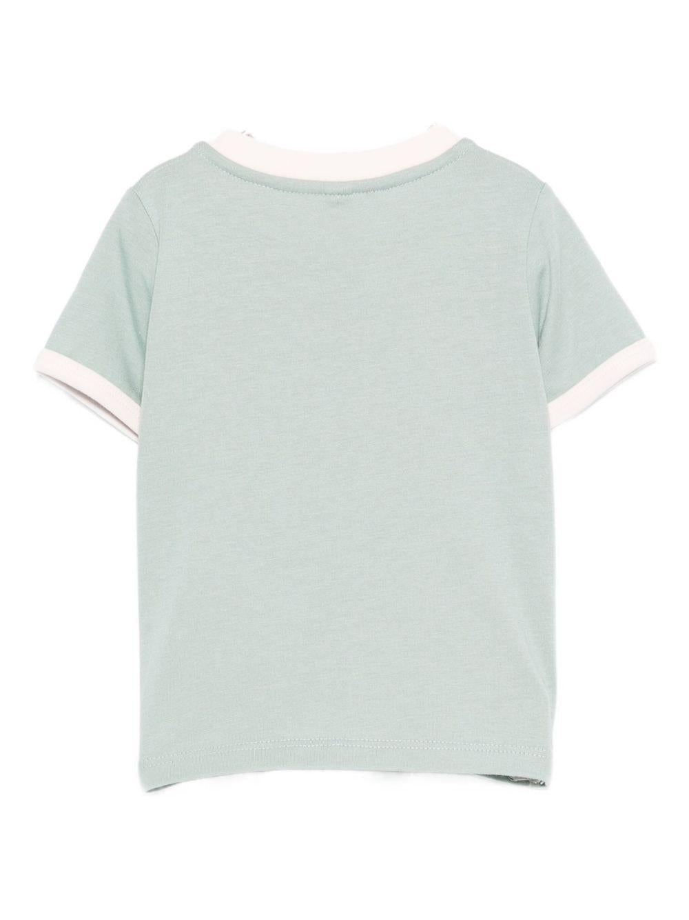 T-shirt per neonata Stella McCartney Kids verde con stampa sul davanti - Rubino Kids