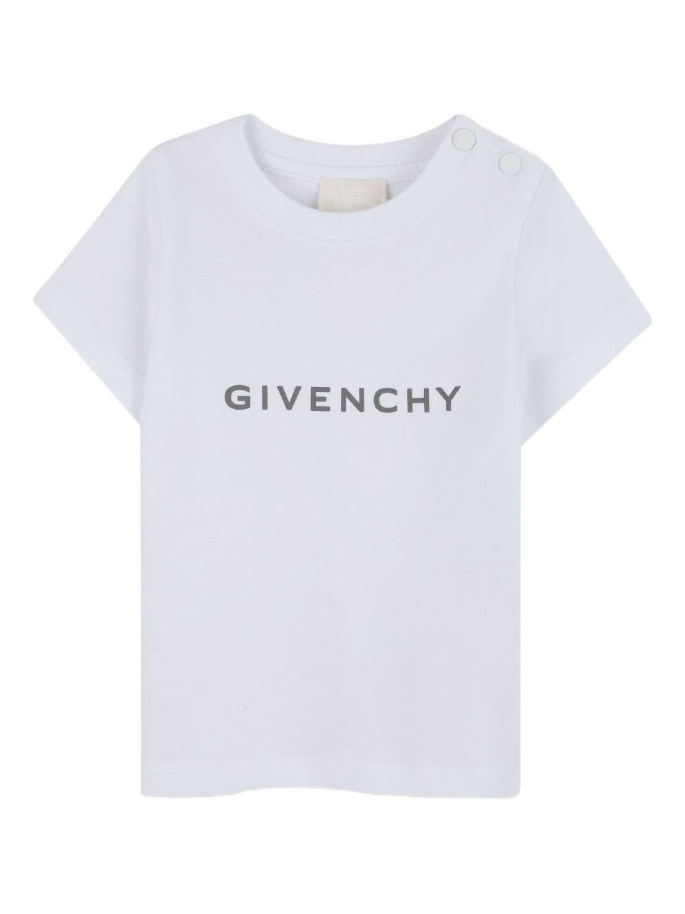 T-shirt per neonati Givenchy Kids bianco con logo - Rubino Kids