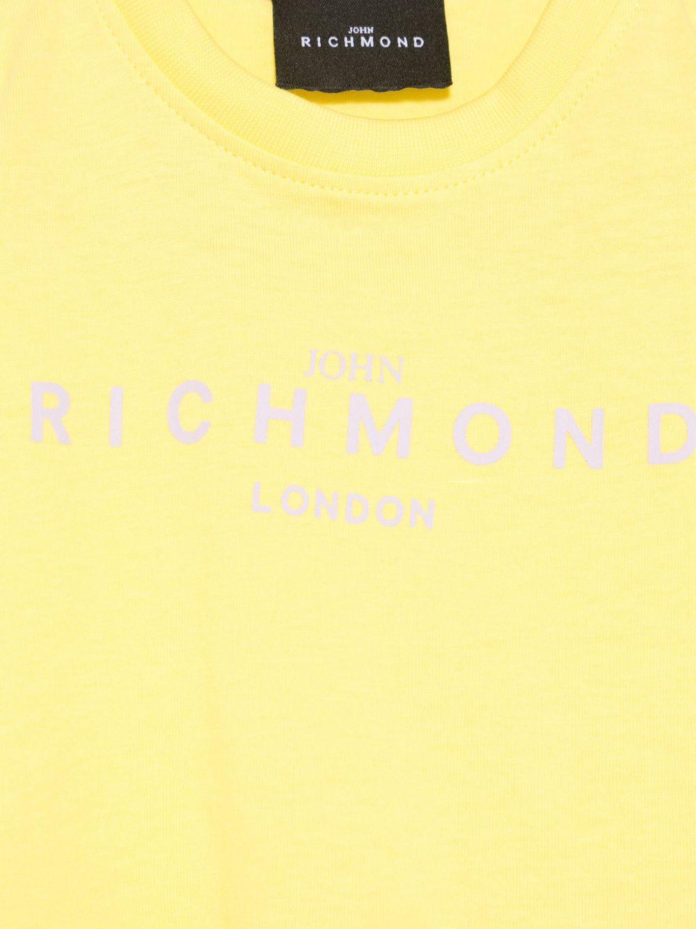 T-shirt per neonati John Richmond Junior giallo con logo - Rubino Kids