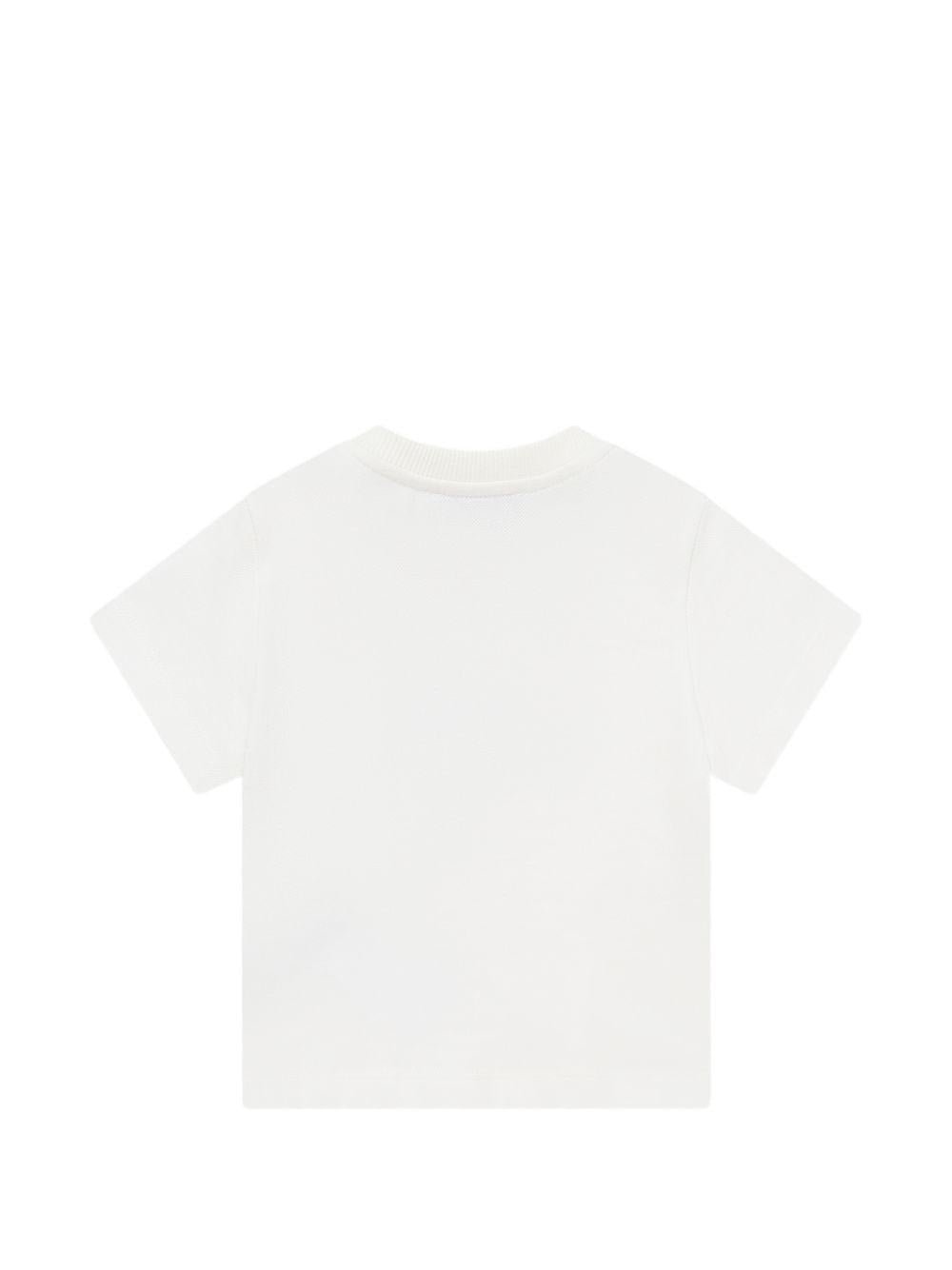 T-shirt per neonati Moschino Kids bianca con stampa orsetto - Rubino Kids
