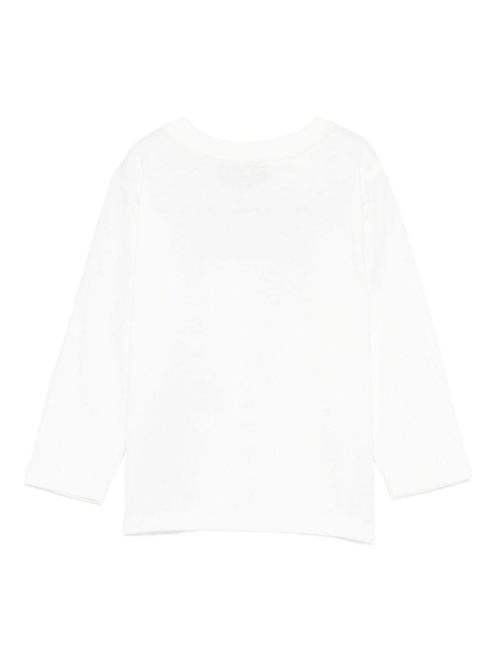 T-shirt per neonati Moschino Kids bianca con stampa Teddy - Rubino Kids