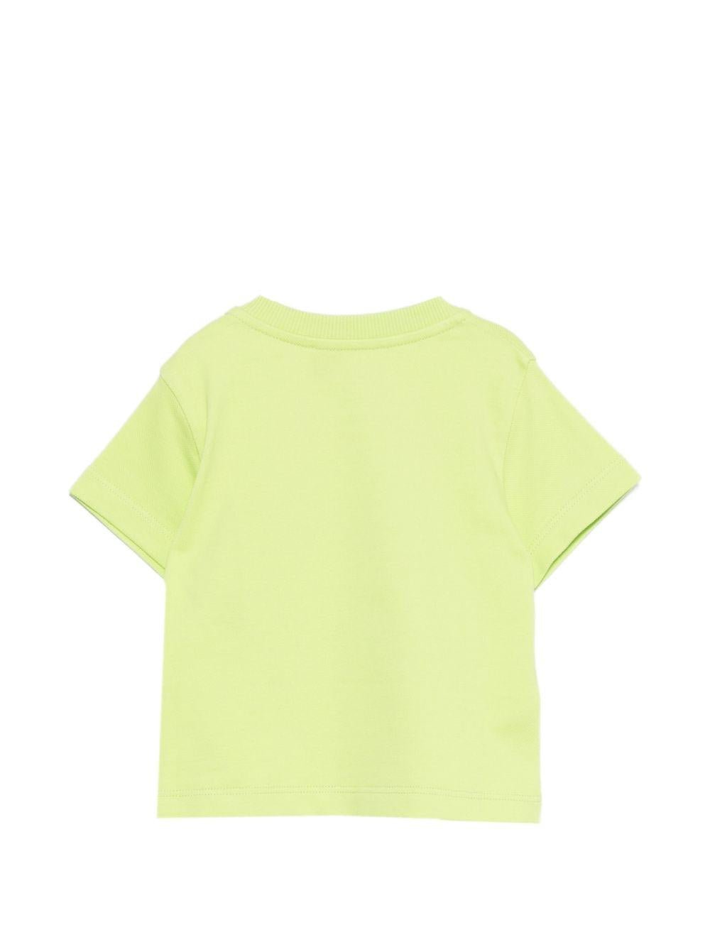 T-shirt per neonati Moschino Kids verde con stampa Teddy Bear - Rubino Kids