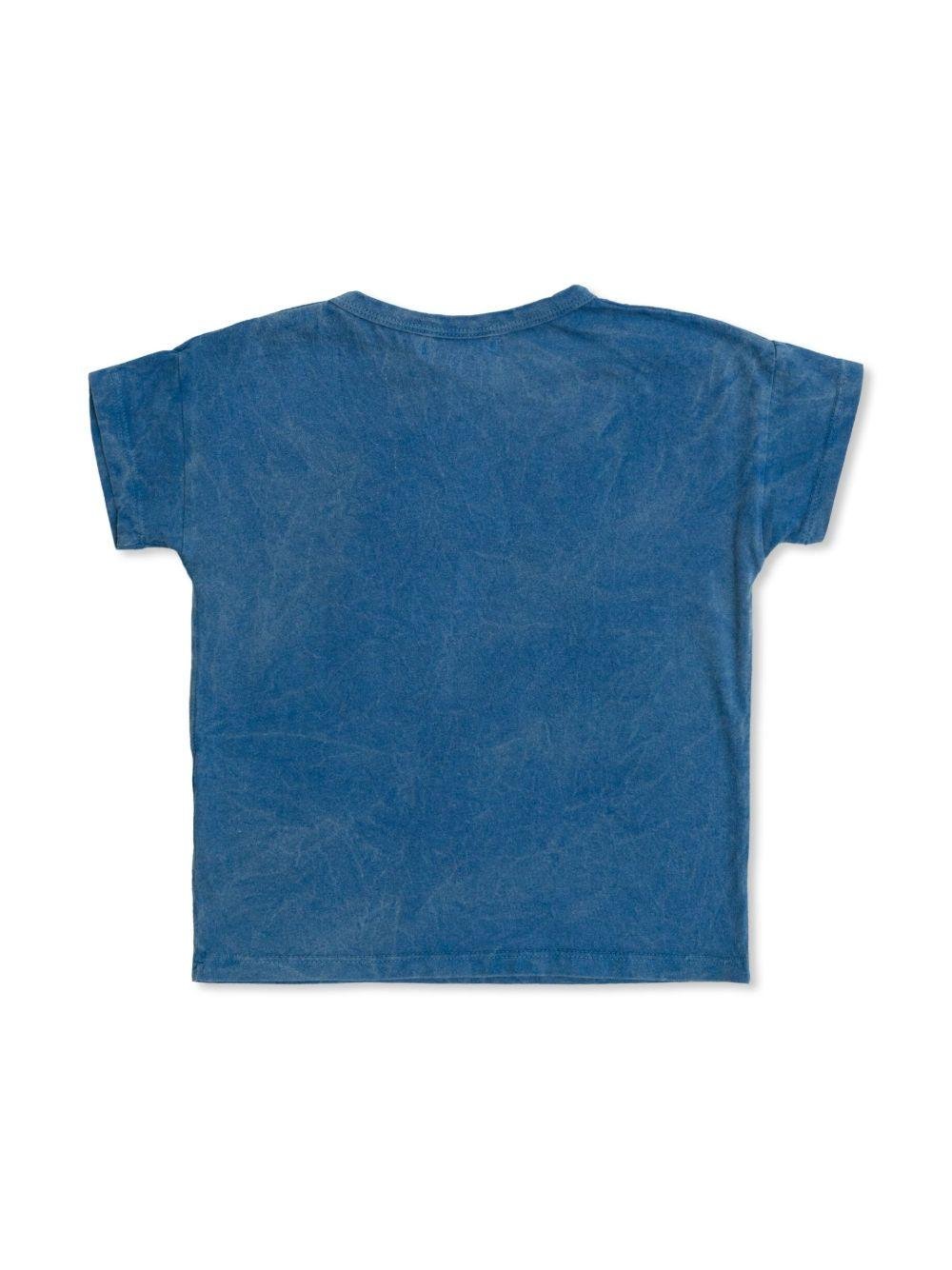 T-shirt per neonato Bobo Choses Morning Egg blu con stampa sul petto - Rubino Kids