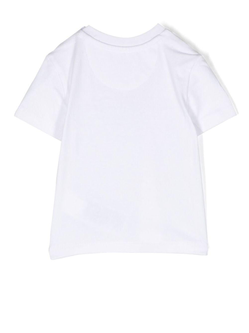 T-shirt per neonato Calvin Klein Kids bianco con stampa logo sul davanti - Rubino Kids
