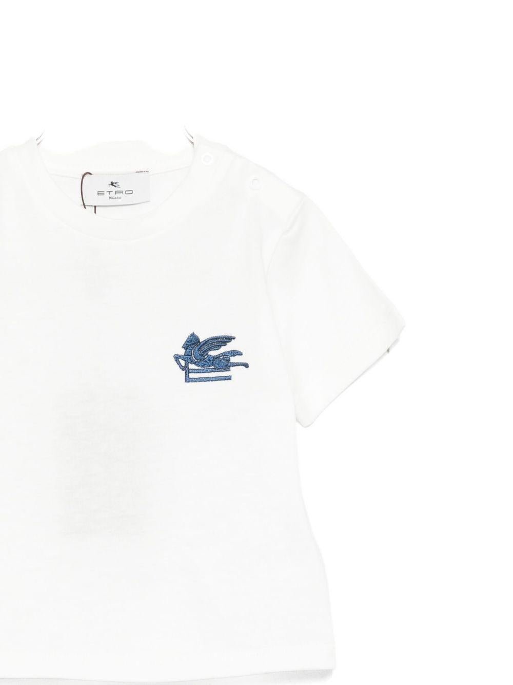 T-shirt per neonato ETRO KIDS bianca con logo sul davanti - Rubino Kids