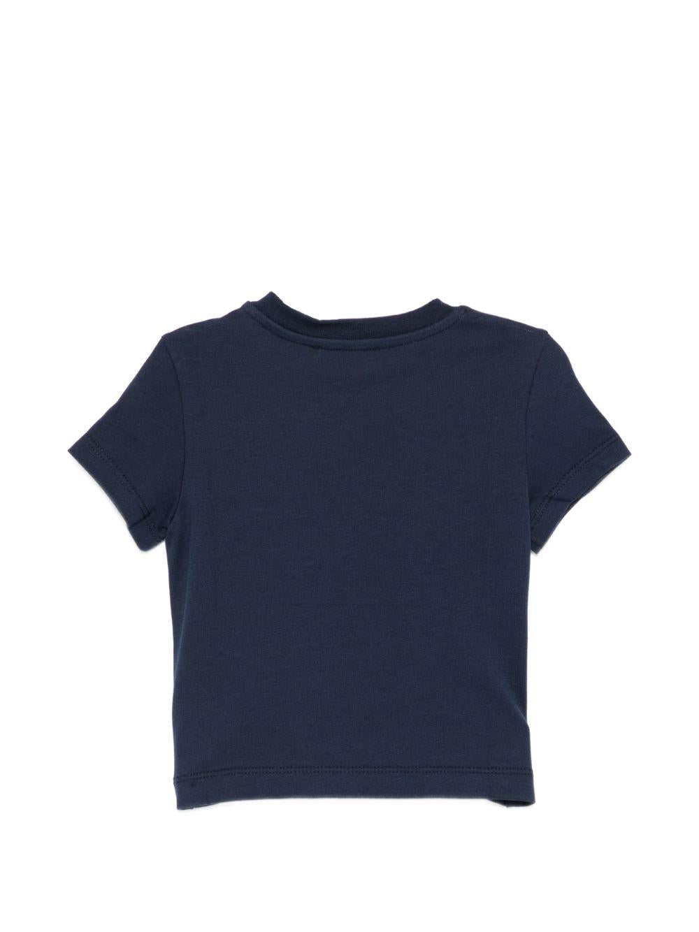 T-shirt per neonato Etro Kids blu con ricamo Pegaso - Rubino Kids